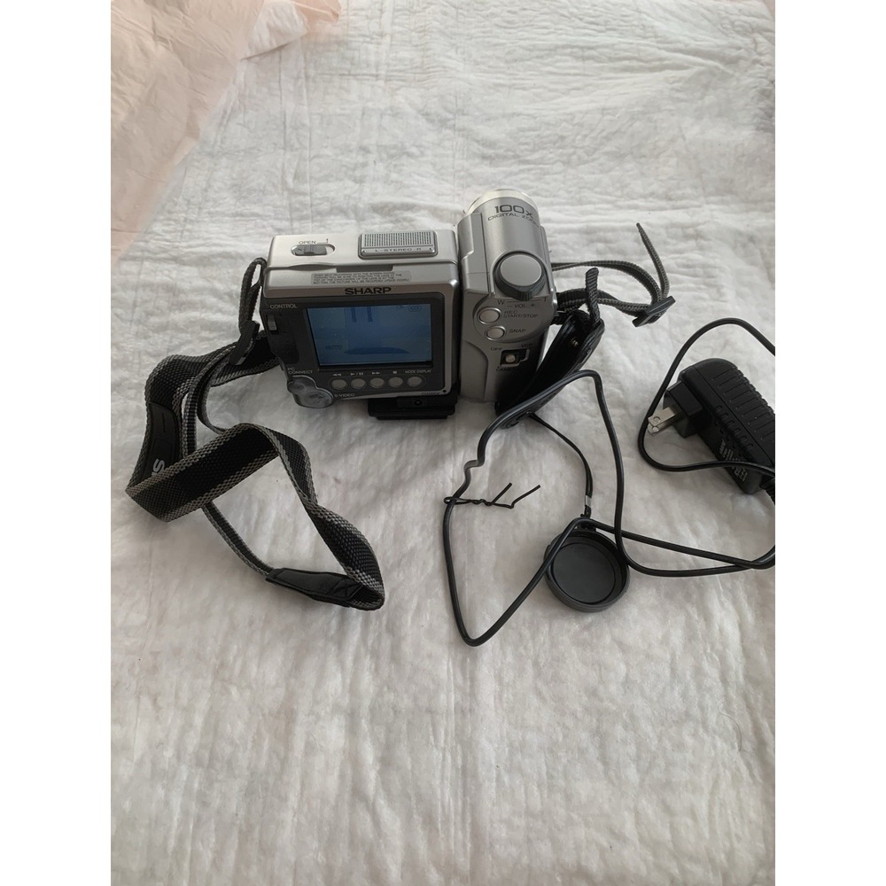 Sharp VL-SD20 MiniDV Camcorder 100X Zoom Tested And Working